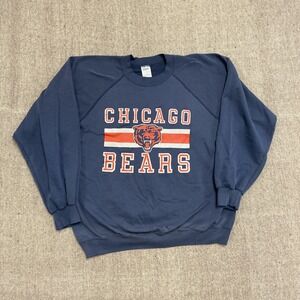 vintage Chicago Bears shirt mens large‎ Blue 1990s Trench NFL